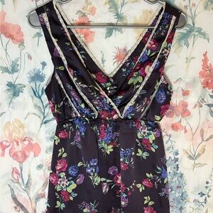 Vintage Lily White Floral Tank Top